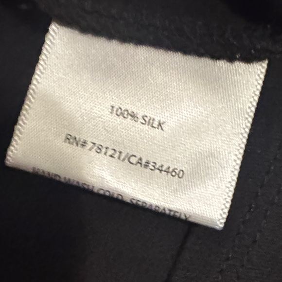 Eileen Fisher Black Tunic Top with 3/4 Sleeves 100% silk - Picture 4 of 4